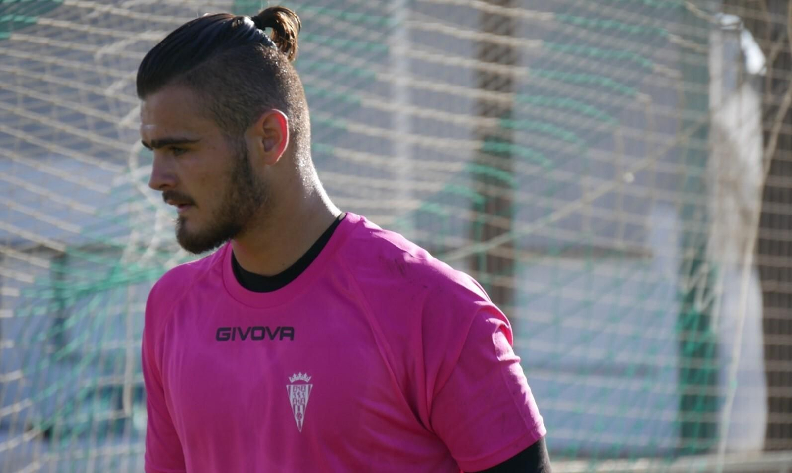 Jaylan Hankins, en su primer entrenamiento con el Córdoba CF.