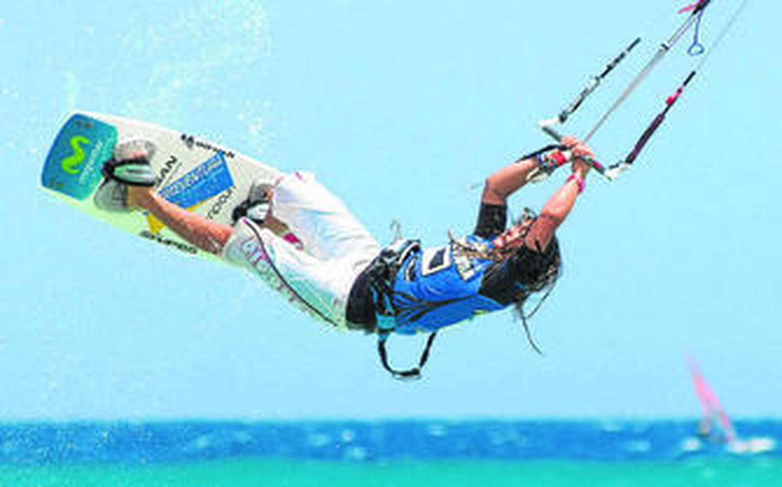 Gisela, ayer en una mabiobra en Fuerteventura.