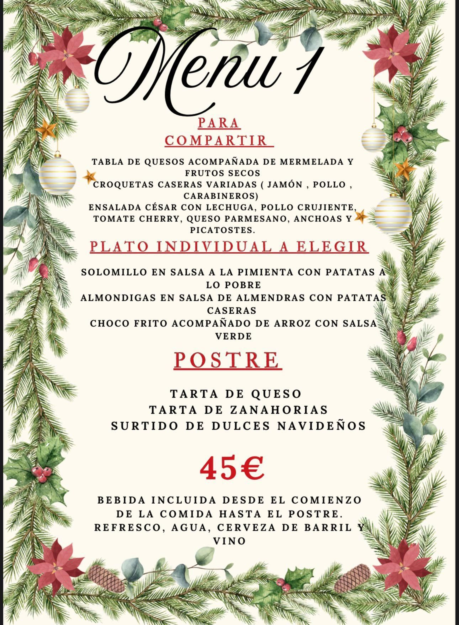 Menú del Universo de las Tapitas.