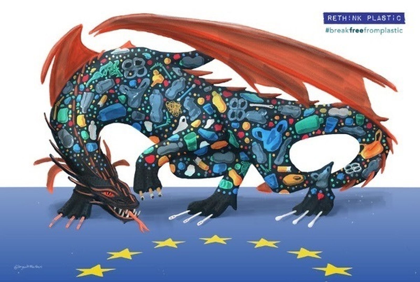 Imagen de la campaña de Greenpeace contra los plásticos.