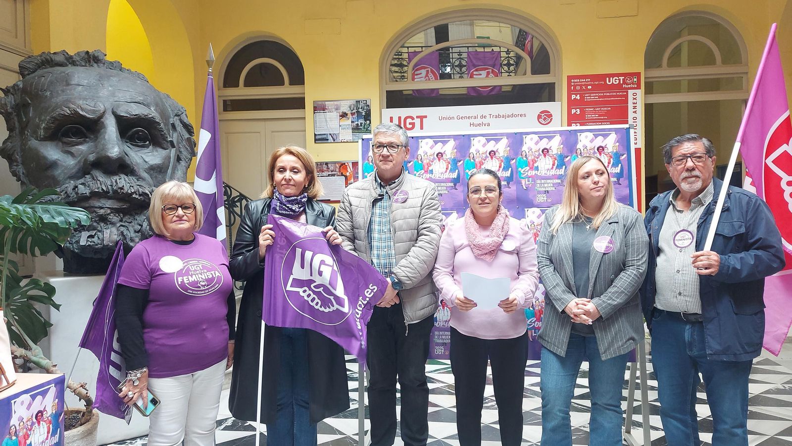 Jornada celebrada en la sede de UGT Huelva con motivo del Día Internacional de la Mujer.