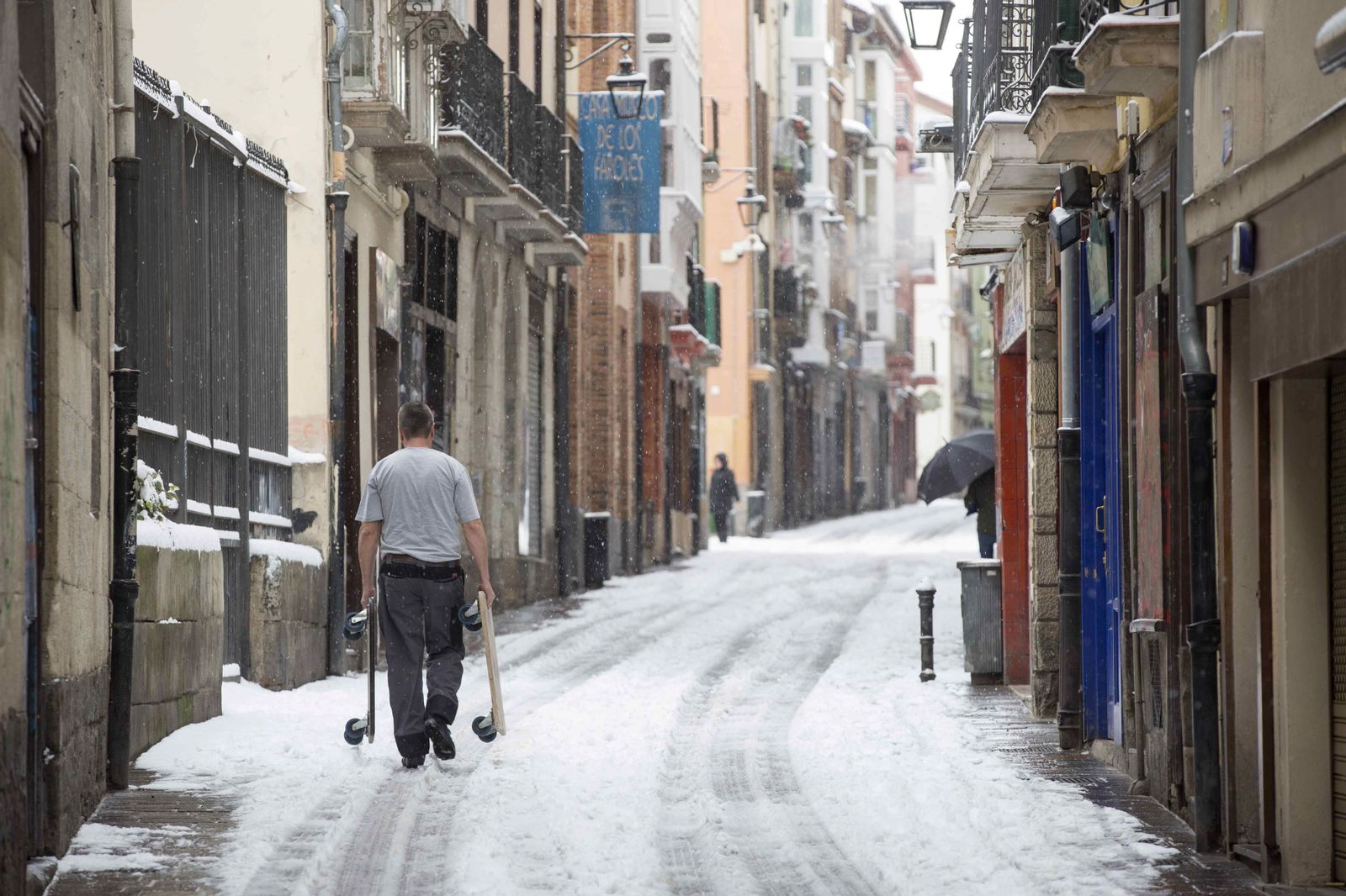 La nieve ha teñido de blanco el País Vasco