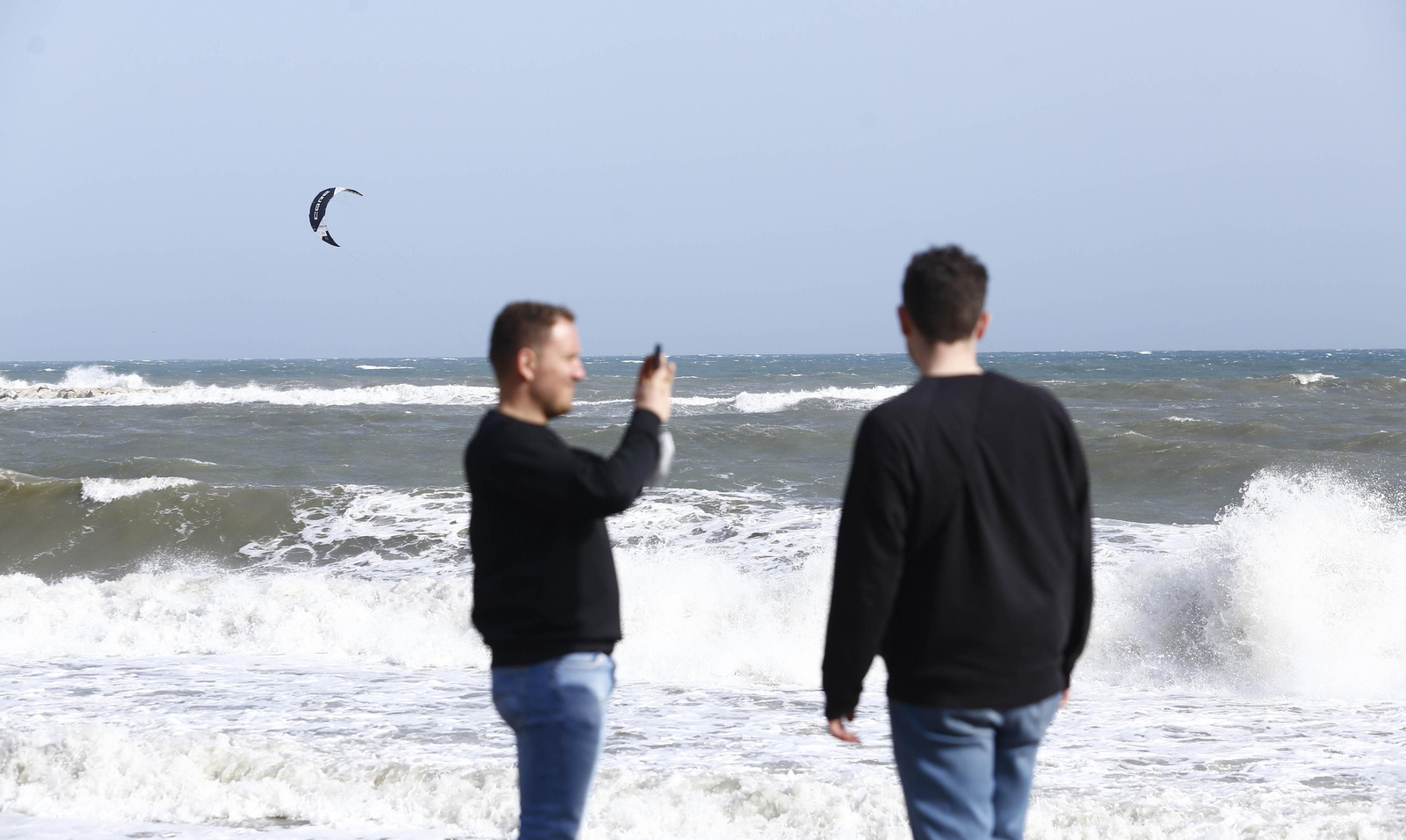 Fotos del temporal de viento levante en Málaga