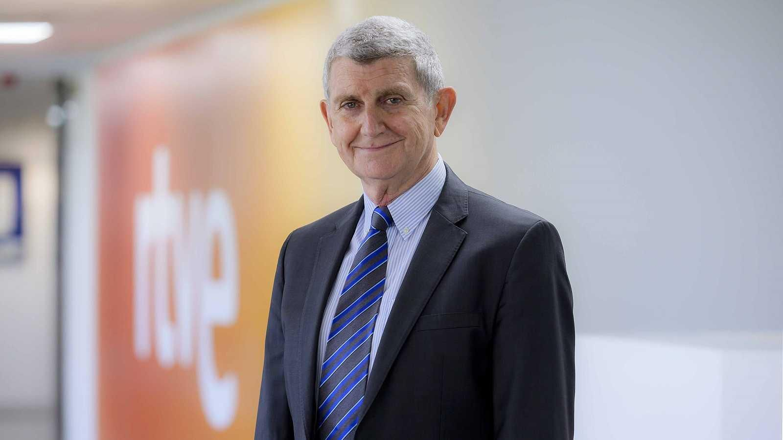 José Manuel Pérez Tornero en su primera foto oficial como presidente de RTVE