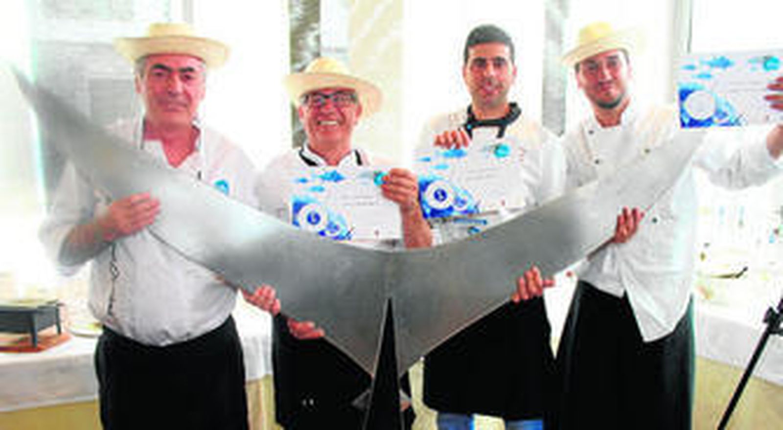 Los cuatro primeros premios: el primero de cocina innovadora y los tres primeros de recetas tradicionales.