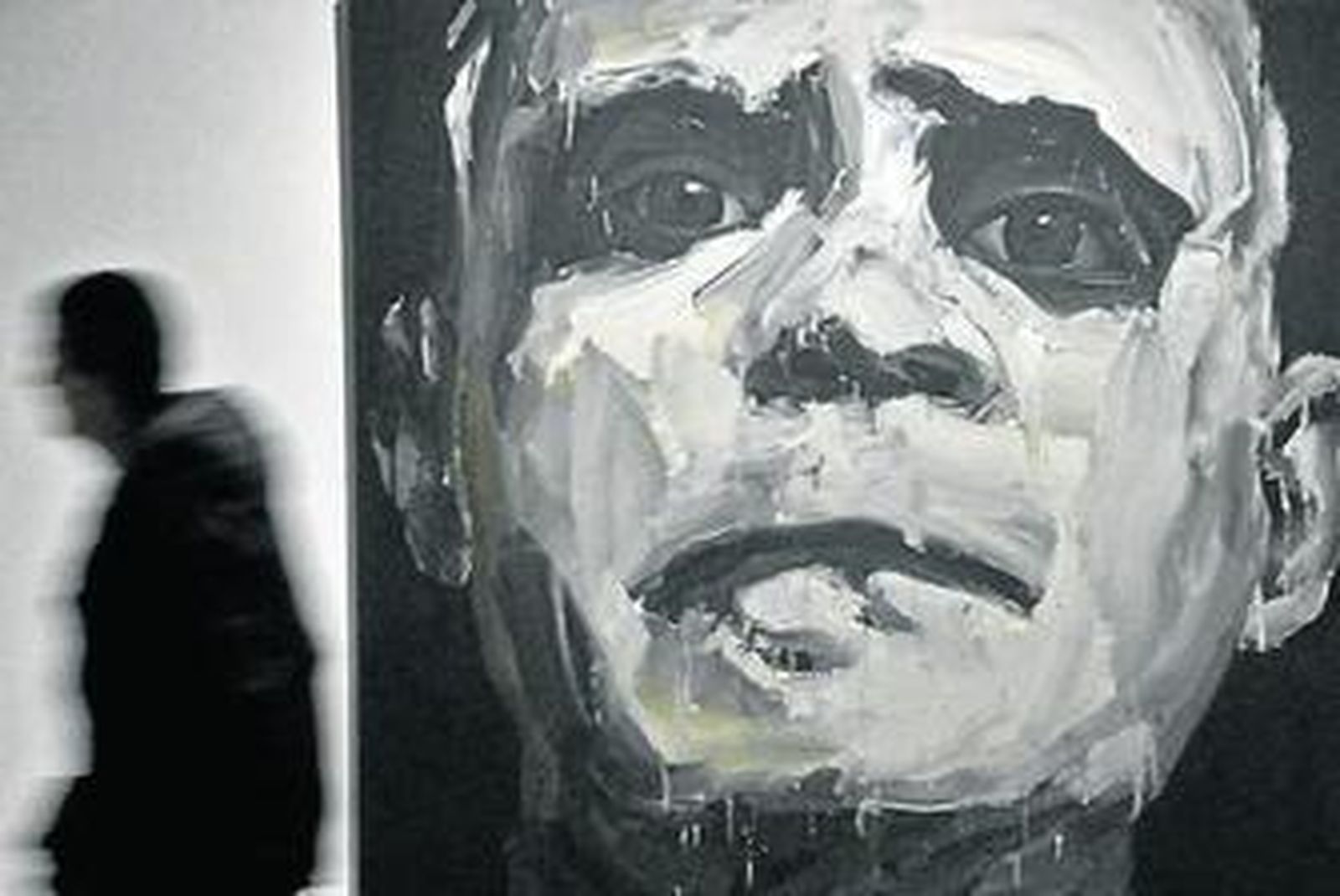 Uno de los lienzos de Santiago Ydáñez en la exposición.