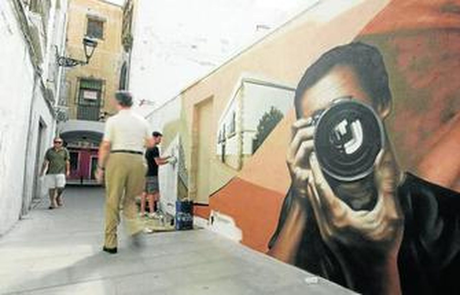 La ciudad difuminada en un spray