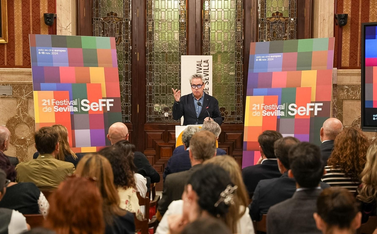 El director del Festival de Sevilla, Manuel Cristóbal, en un acto el pasado año.
