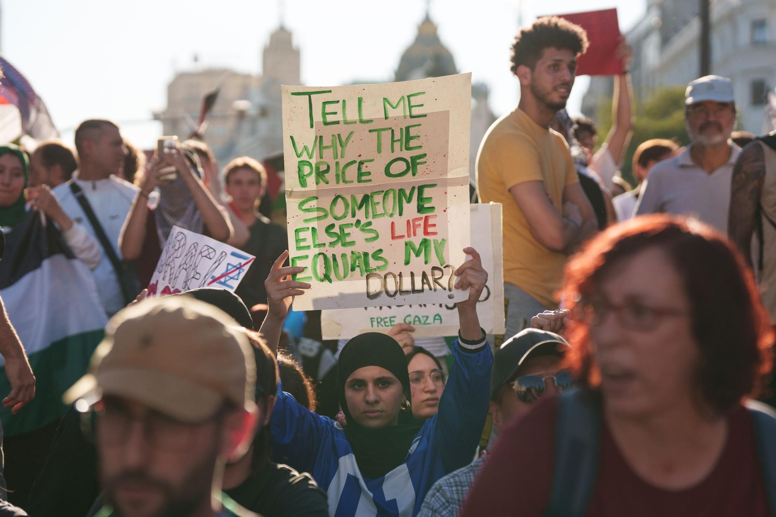 Las fotos de la protestas propalestinas que han obligado a cancelar la última etapa de la Vuelta a España