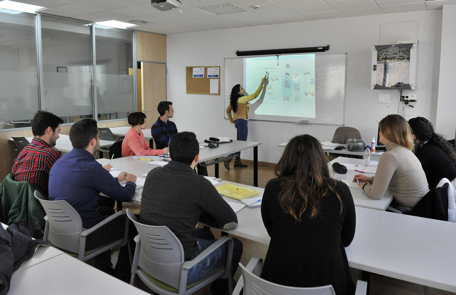 Clases en una academia.