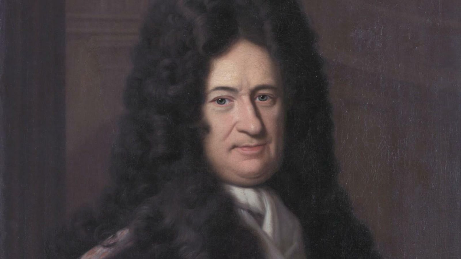 Reproducción parcial de un retrato de Leibniz (1646-1716) obra del pintor Bernhard Christoph Francke.