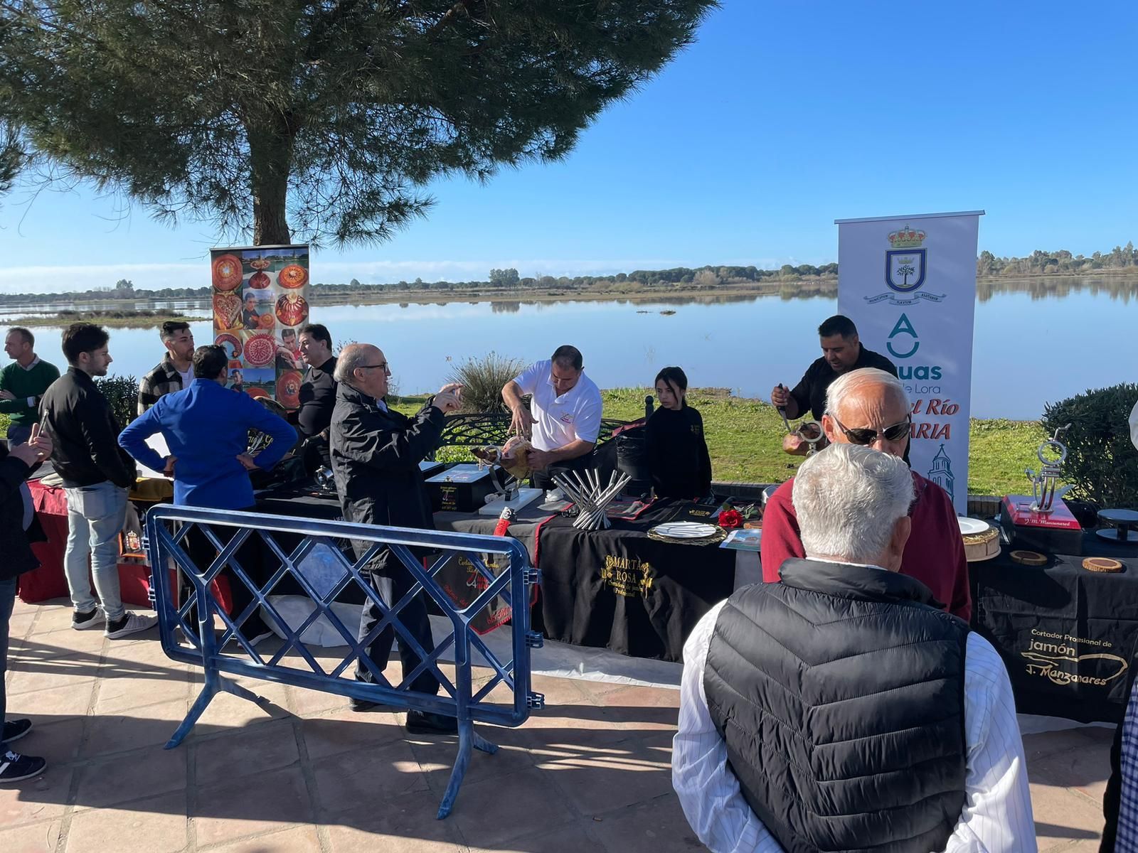 Cortadores de jamón  en El Rocío.