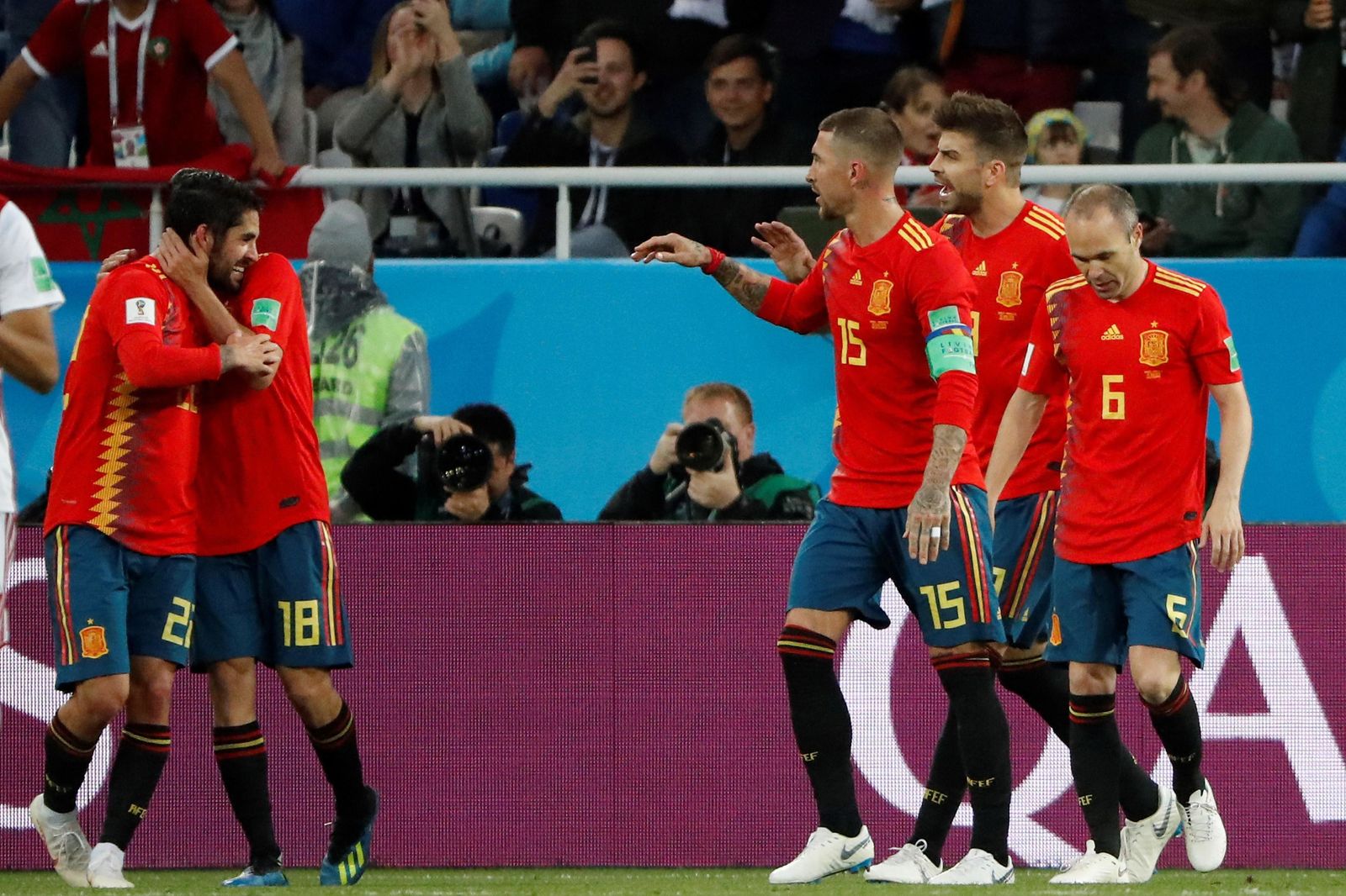 Las imágenes del España-Marruecos