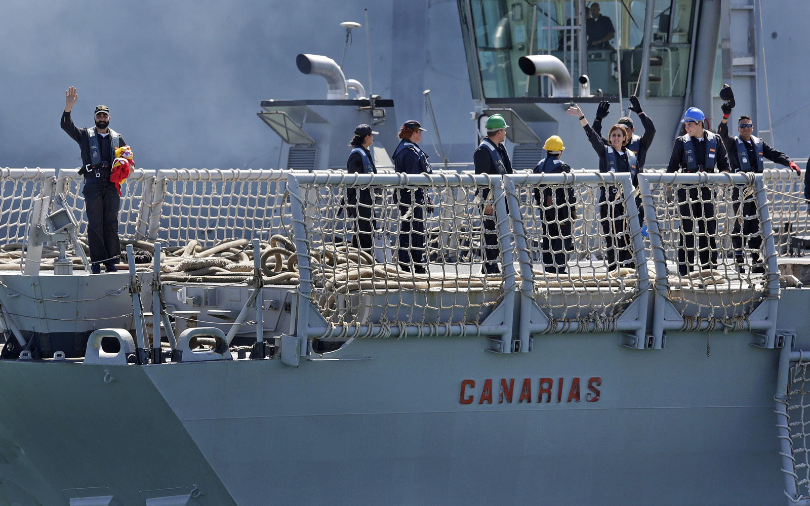 Despedida de la Fragata Canarias en la Base Naval de Rota