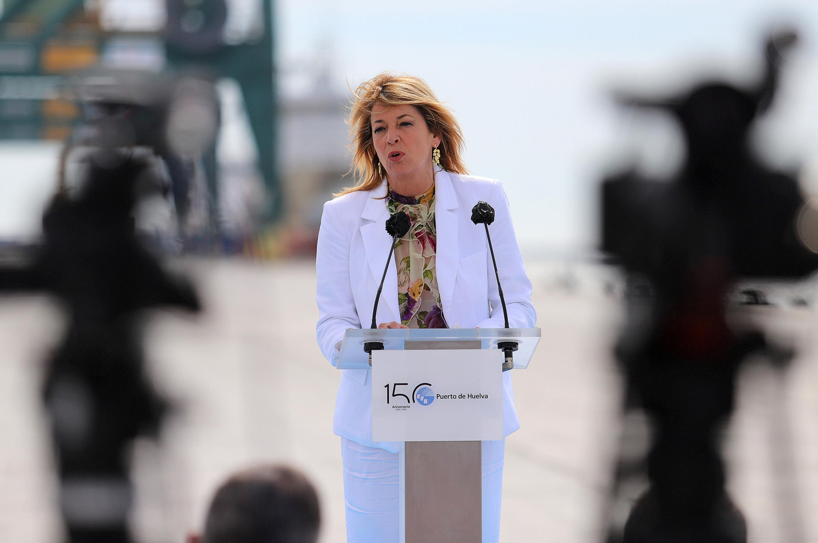 Imágenes de la inauguración de la ampliación norte del Muelle Sur del Puerto de Huelva