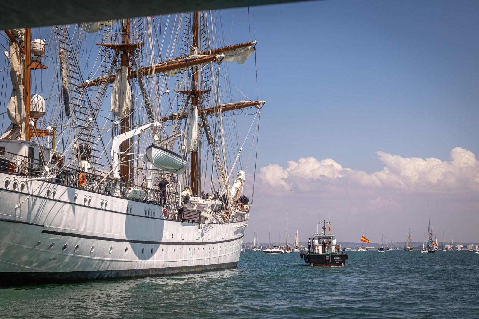 Imágenes de la parada naval desde el mar