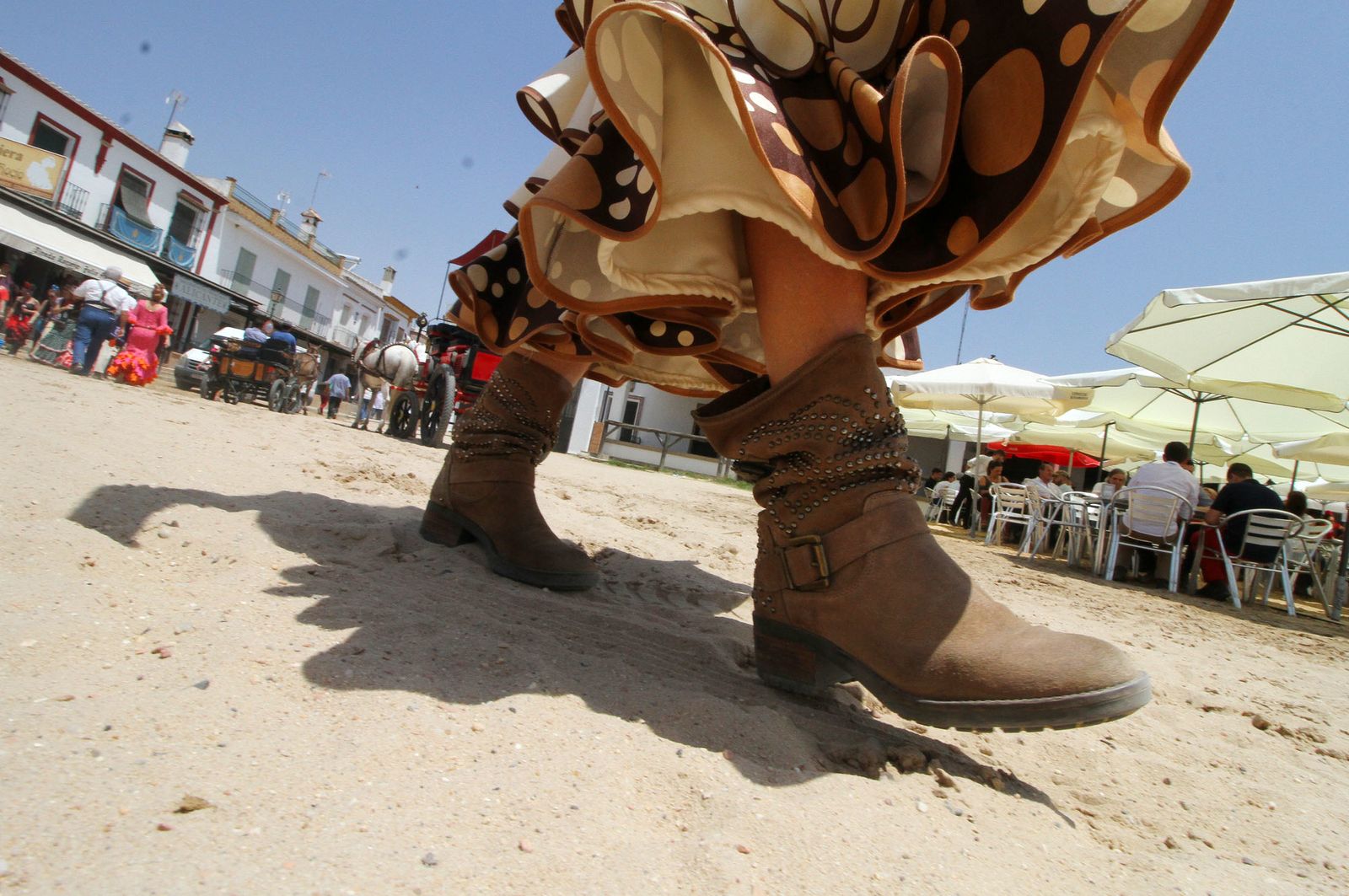 Ambiente en la aldea del Rocío.