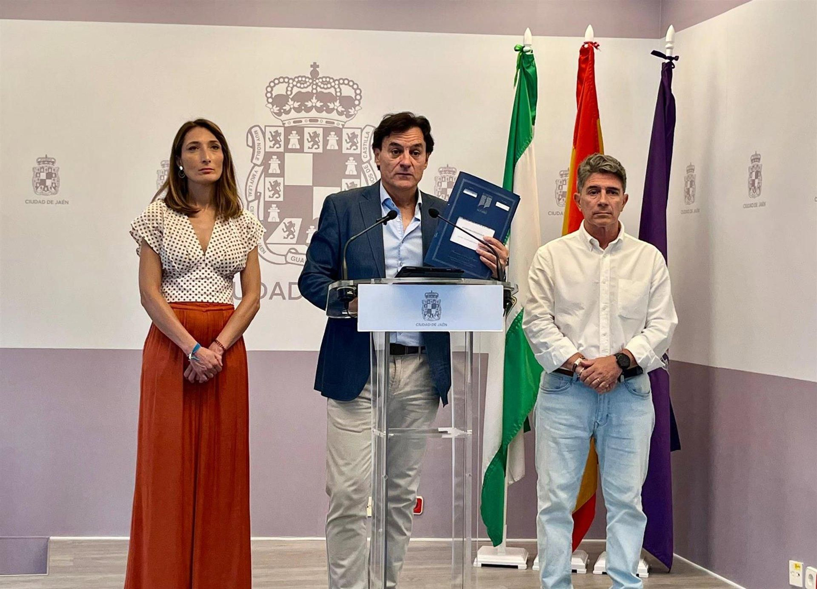 Mónica Moreno, Agustín González y José María Álvarez.