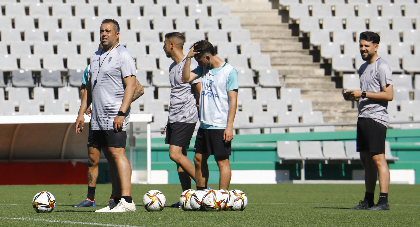 Germán Crespo, durante un entrenamiento en El Arcángel.
