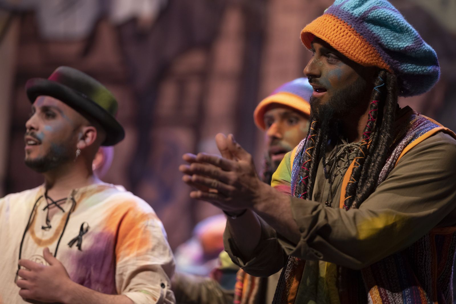 Imágenes de la actuación de la comparsa de Huelva "Los garrapatas" en el Carnaval Colombino