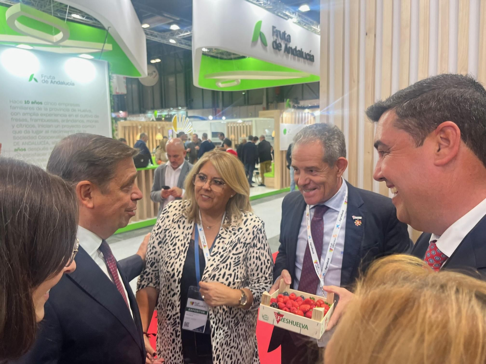 Imágenes de la participación de Huelva en la primera jornada de Fruit Attraction 2024