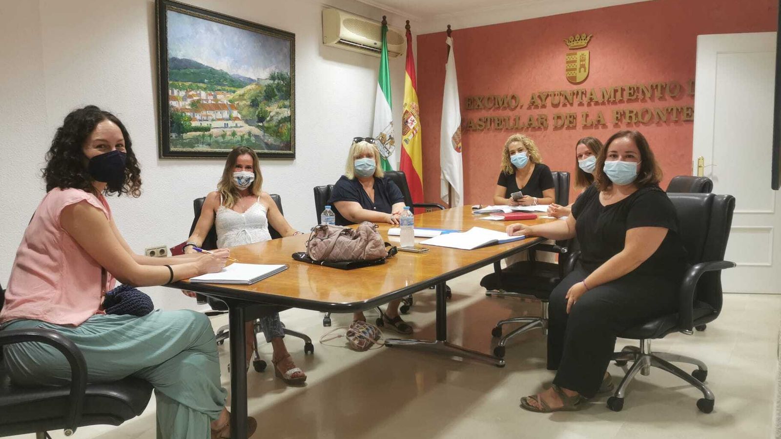 La reunión en el Ayuntamiento de Castellar.