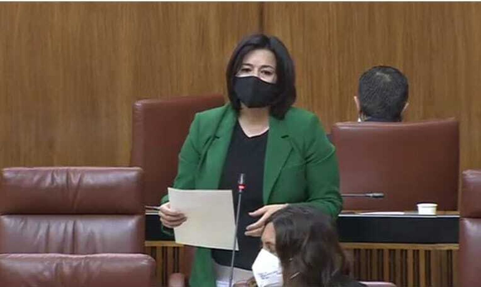 Virginia Pérez, durante su intervención.