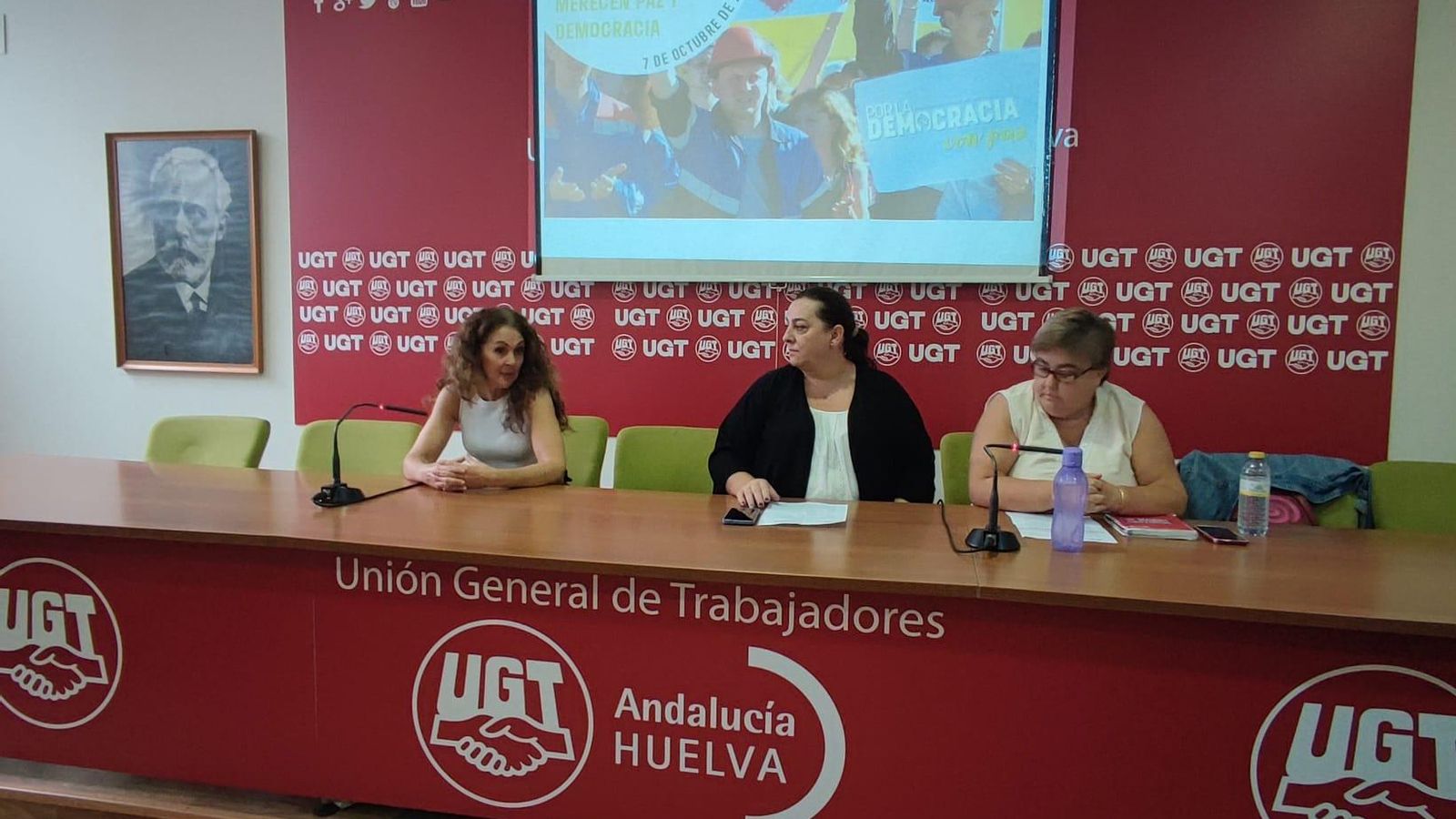 Jornadas de UGT Huelva por el Día Mundial del Trabajo Decente.
