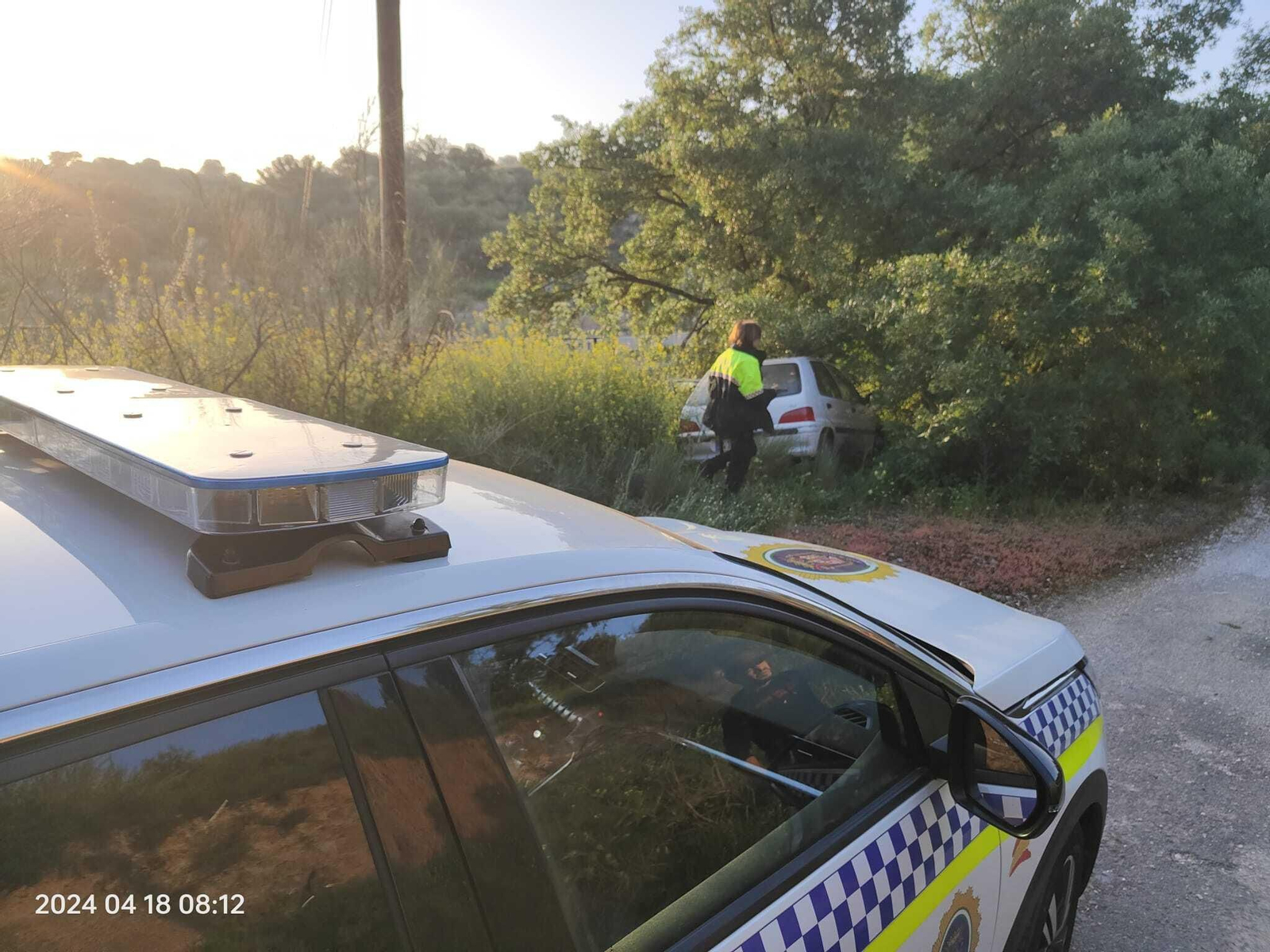 Imagen del vehículo accidentado.