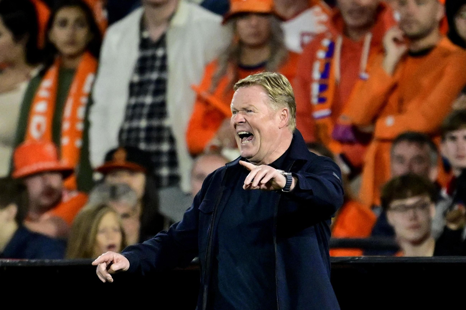 Ronald Koeman en el Países Bajos-Polonia Ronald Koeman en el Países Bajos-Polonia