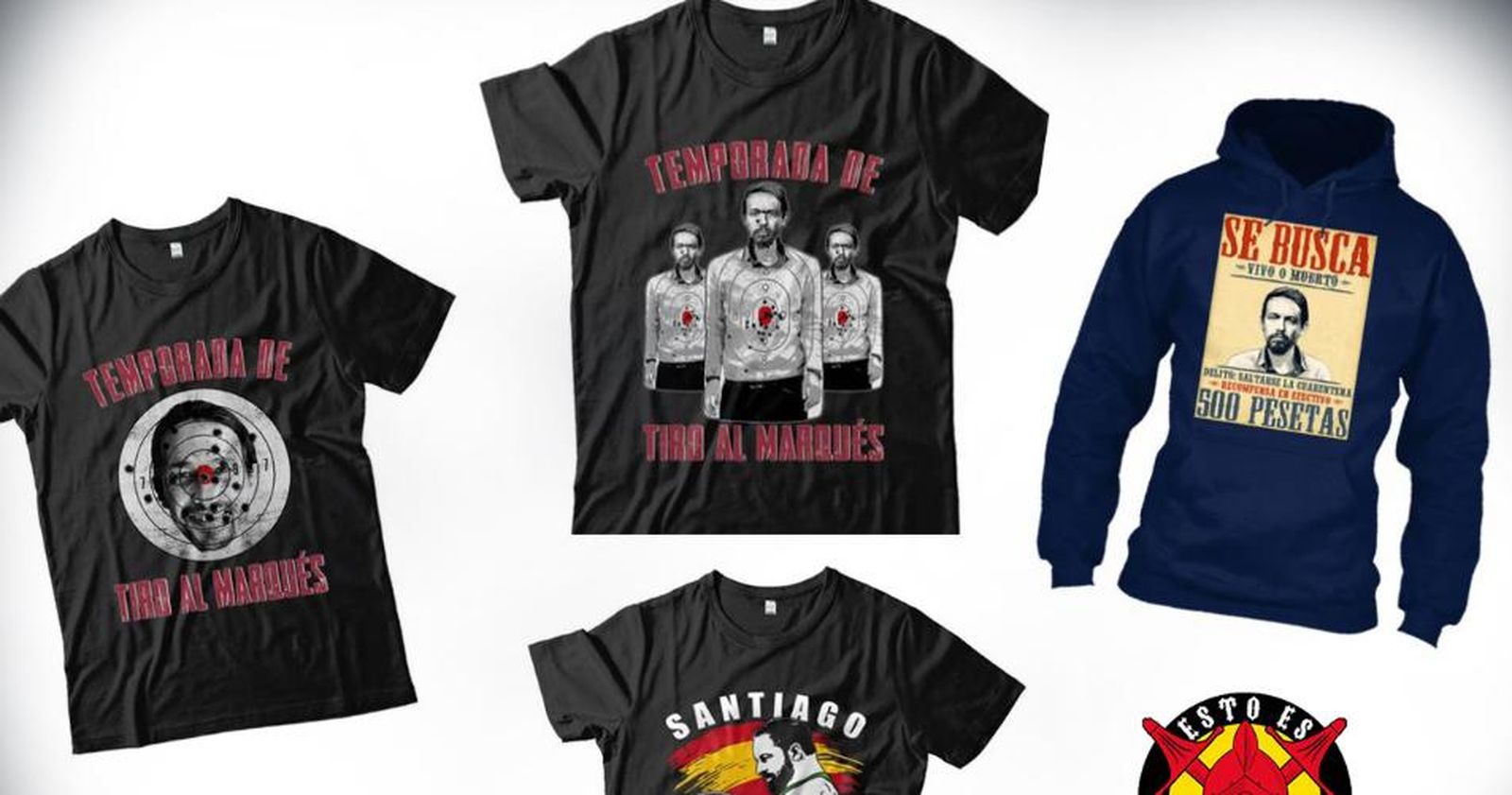 Un juez investiga la web de camisetas contra Pablo Iglesias que le deseaban la muerte