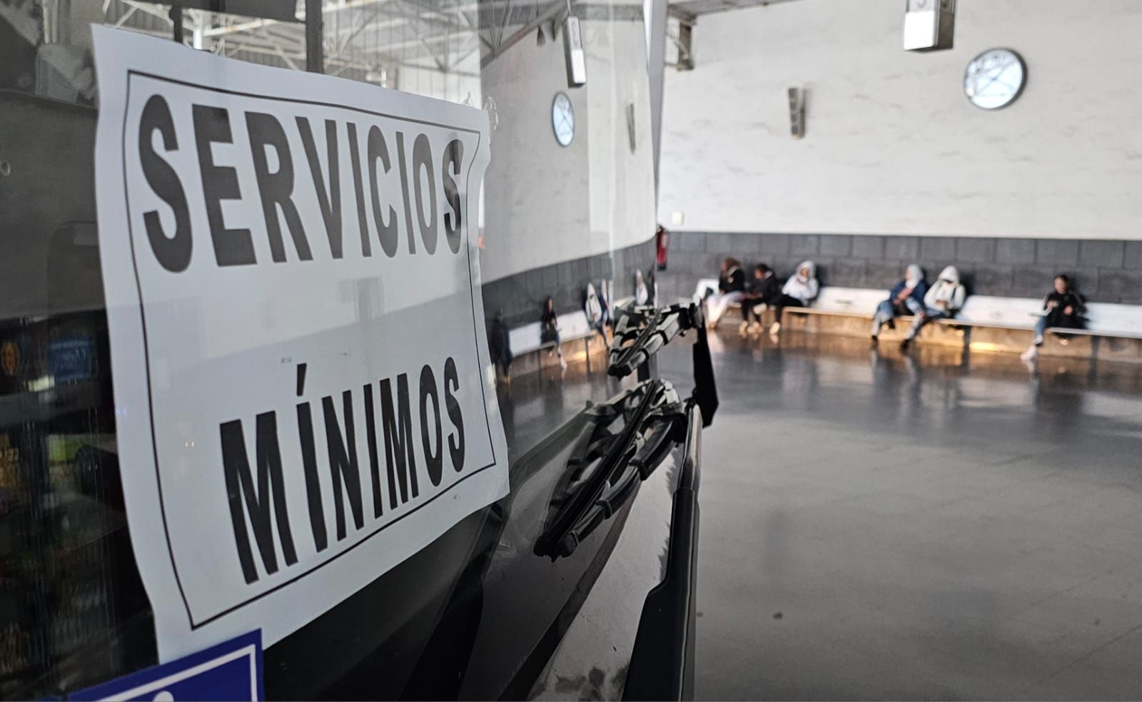 Estación de autobuses de Algeciras este lunes por la mañana.