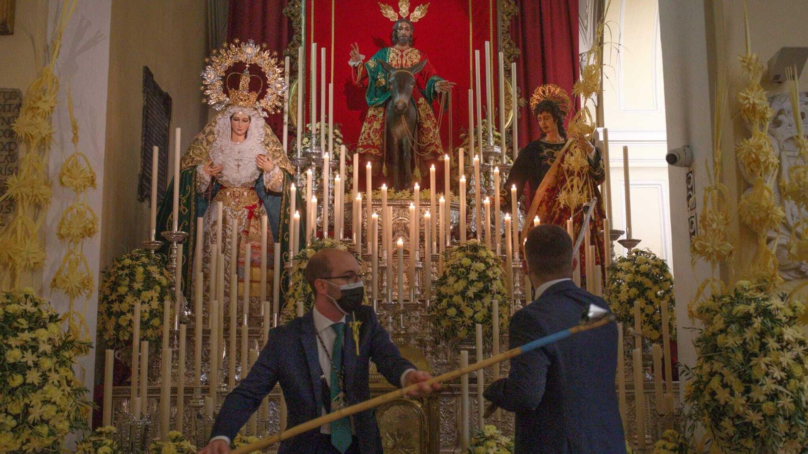 Altar de la cofradía de Pollinica en la iglesia de San Agustín.