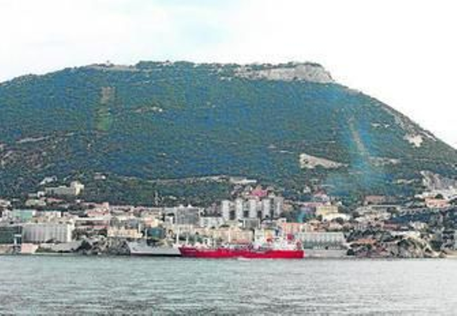 Imagen de las aguas que rodean Gibraltar.