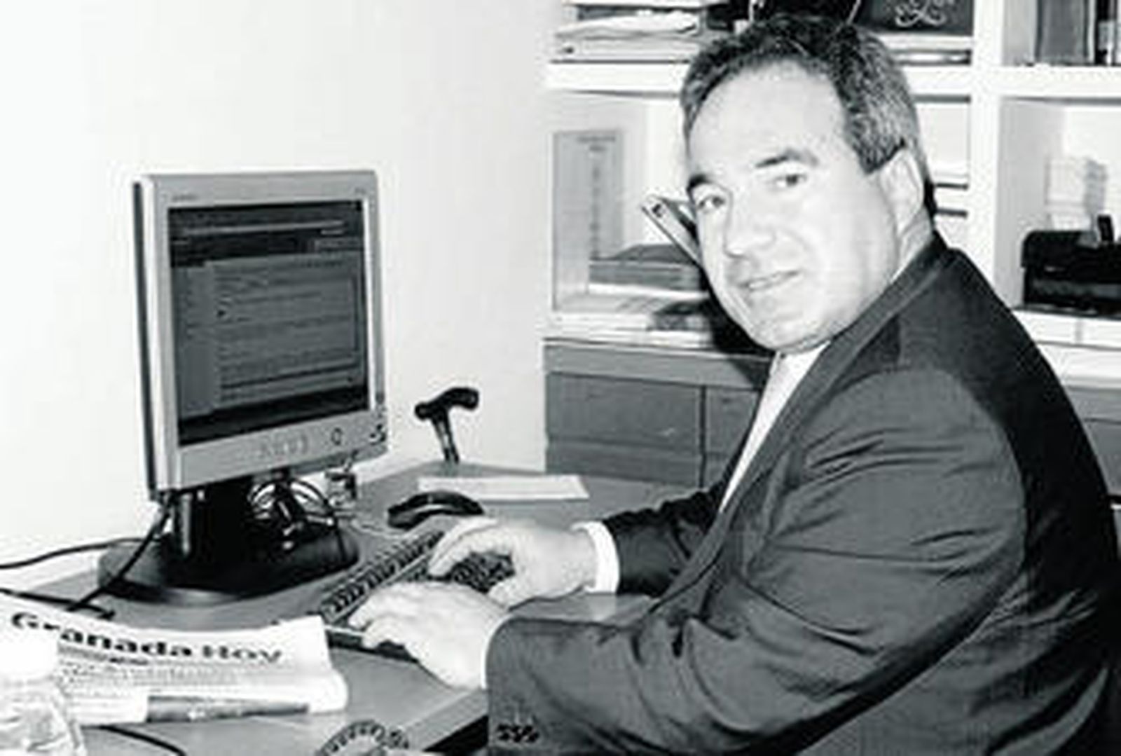 Vicente Valero, en foto de archivo, en la redacción de Granada Hoy.
