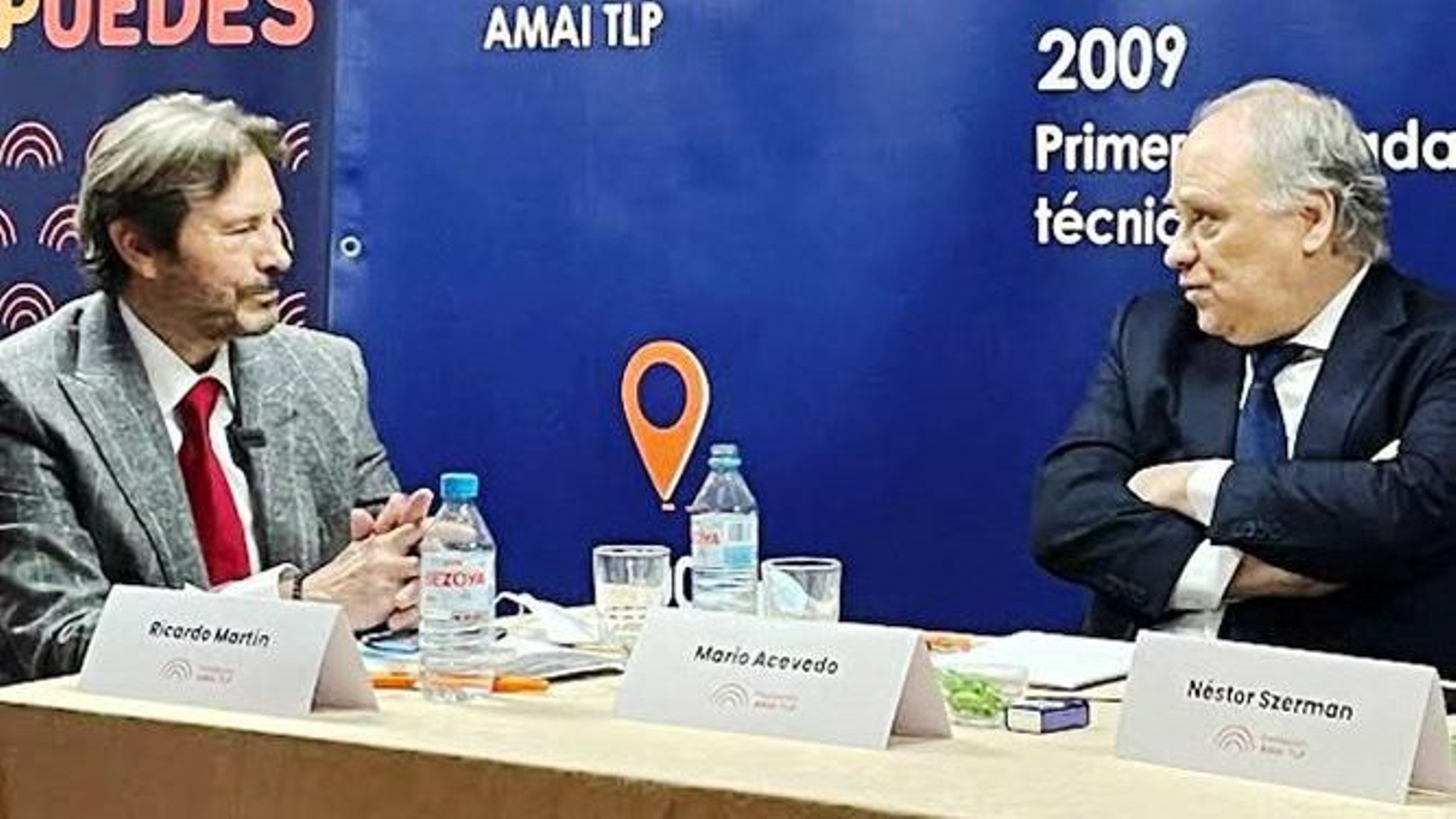 Mario Acevedo, a la derecha, con Ricardo Martín.