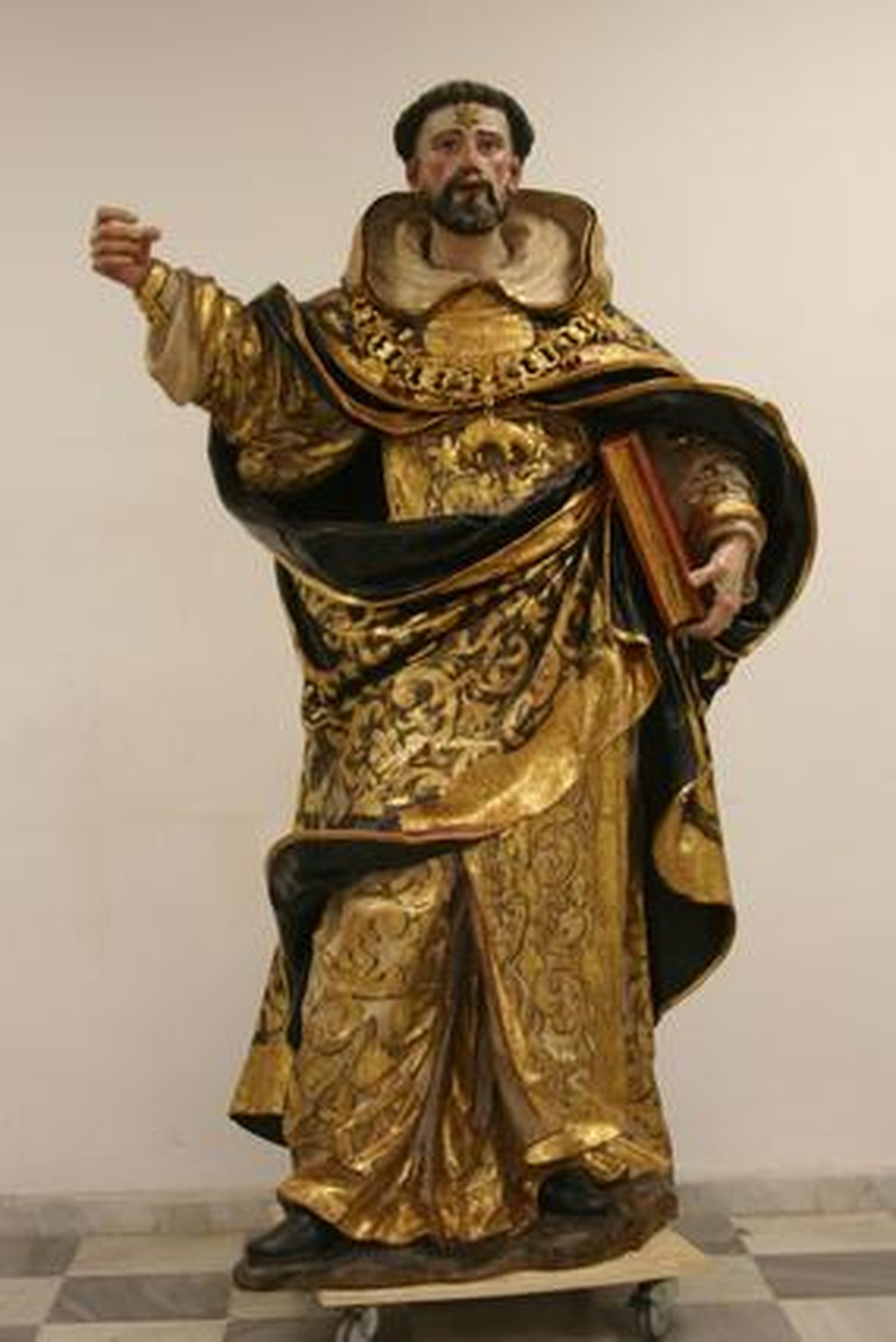 La escultura de Santo Domingo restaurada.