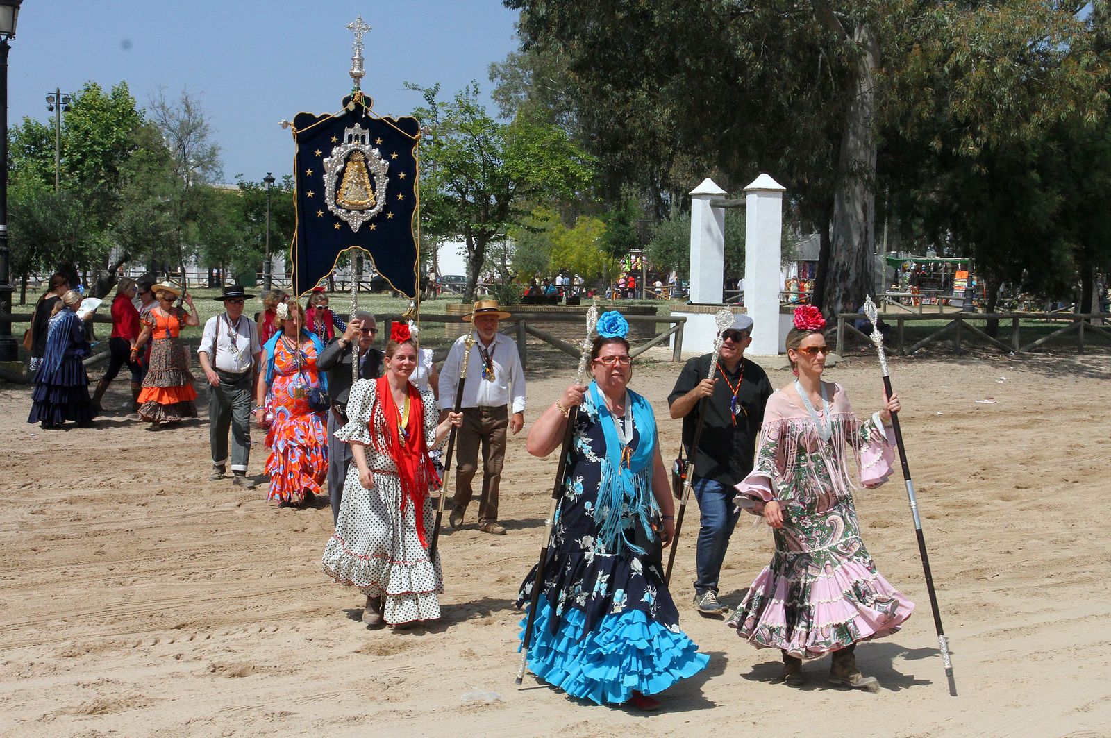 Ambiente en la aldea del Rocío.