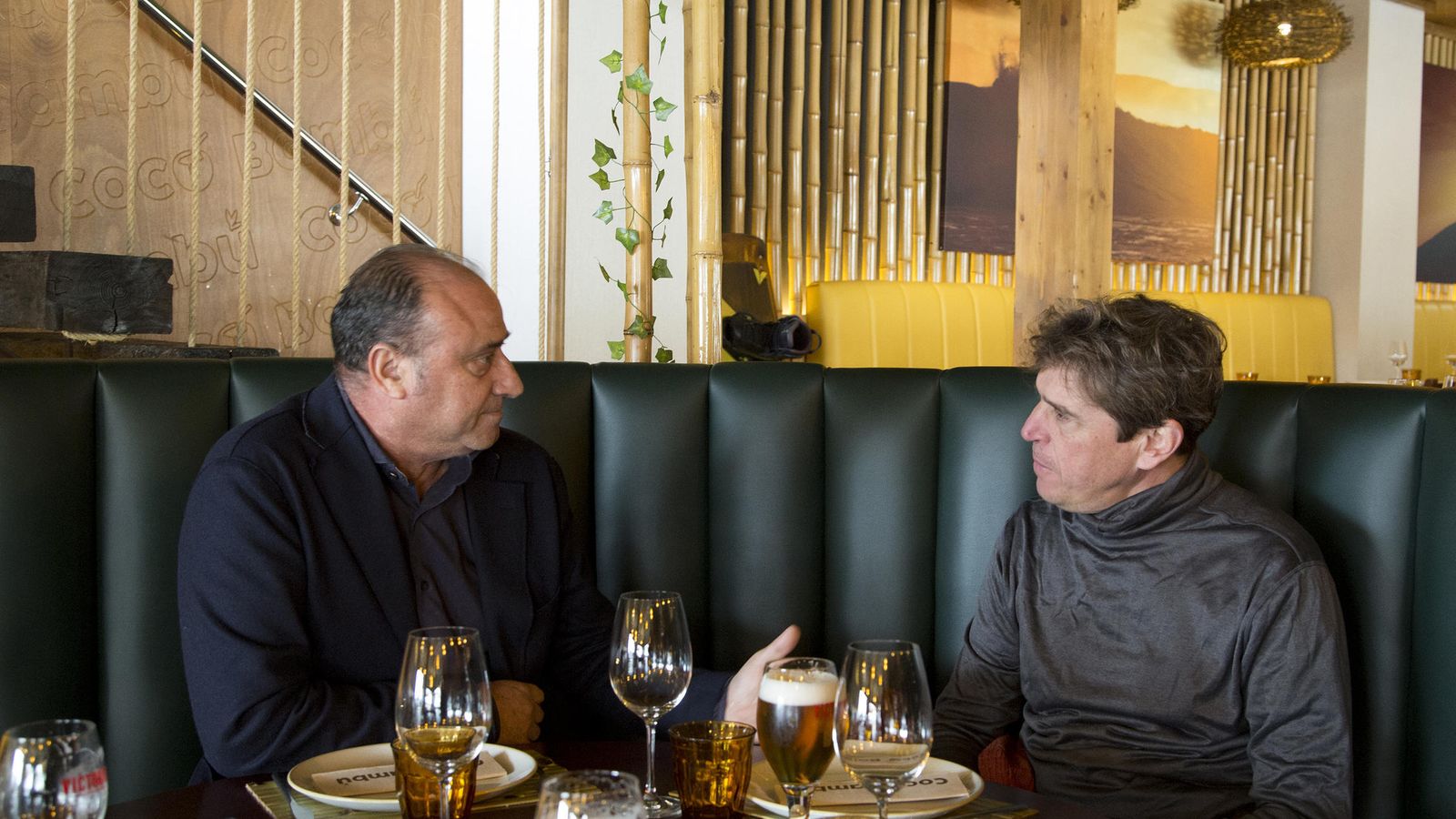 Ojeda y Pinto, durante la conversación.
