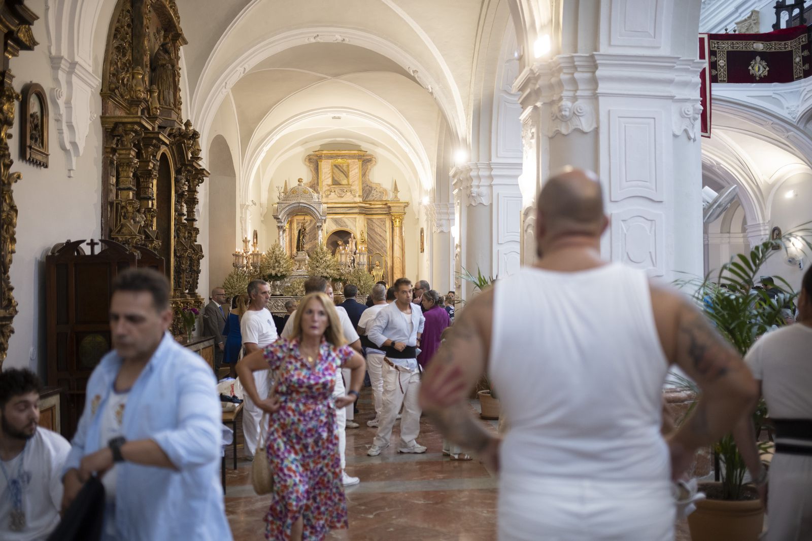 Imágenes de la salida de la Virgen de la Cinta desde la Catedral hacia el Santuario
