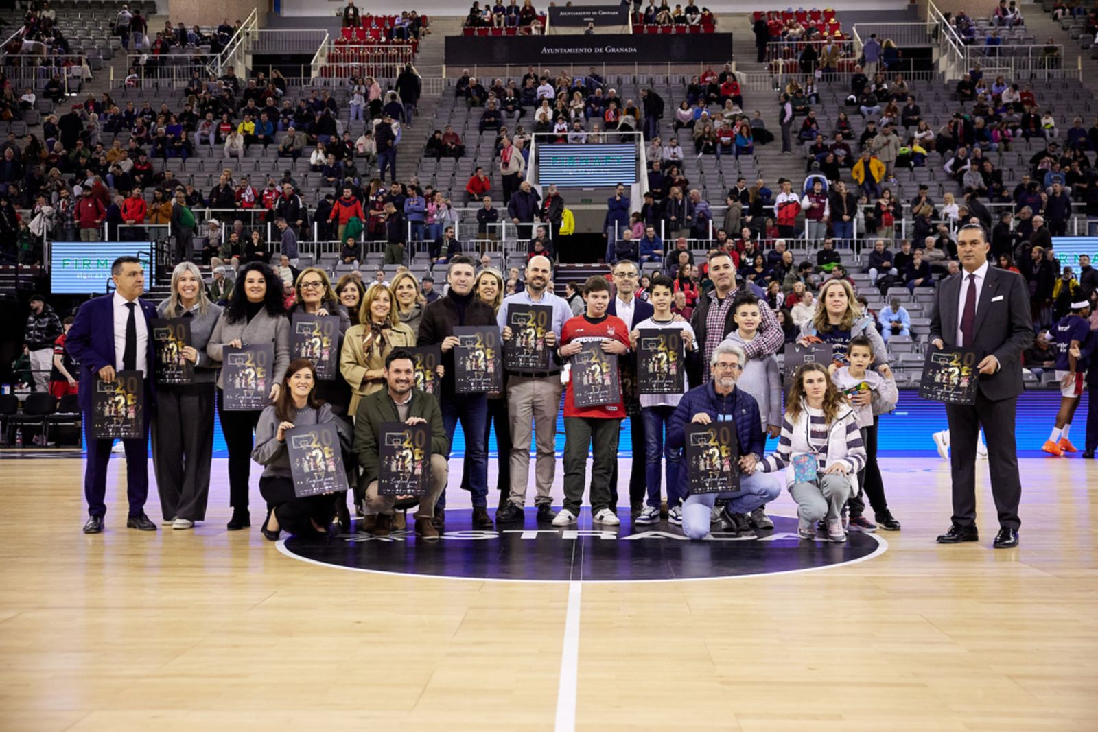 Presentación del calendario en el Palacio antes del Covirán-Baskonia del domingo