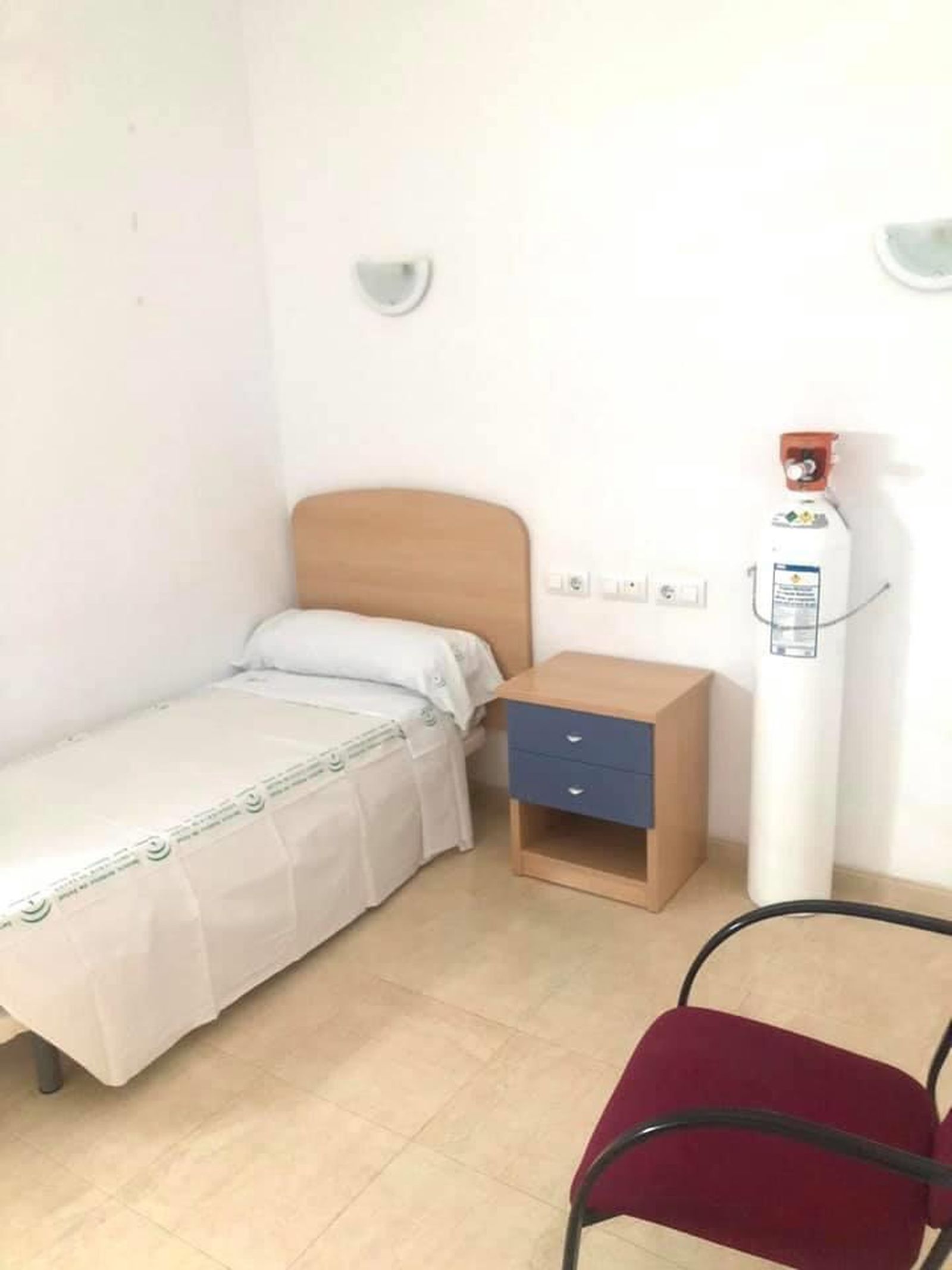 Una de las 26 habitaciones que se han preparado.