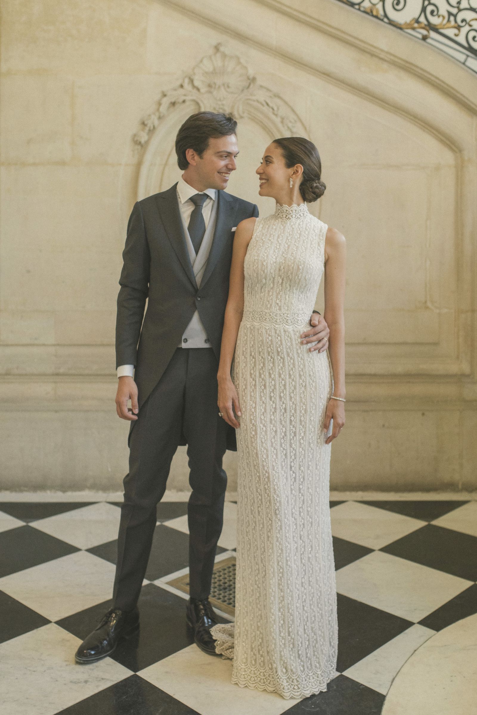 Daniel Clará y Anne-Marie Colling  en el almuerzo de su fiesta nupcial