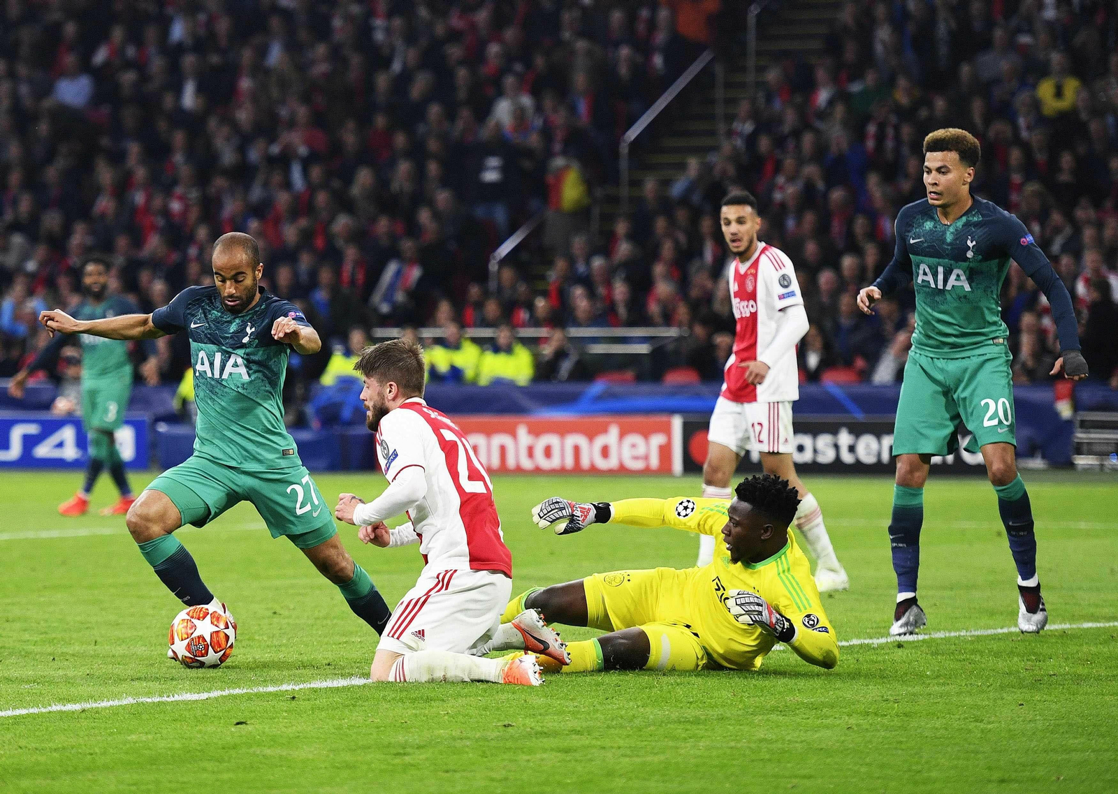 Lucas Moura, durante el Ajax-Tottenham.