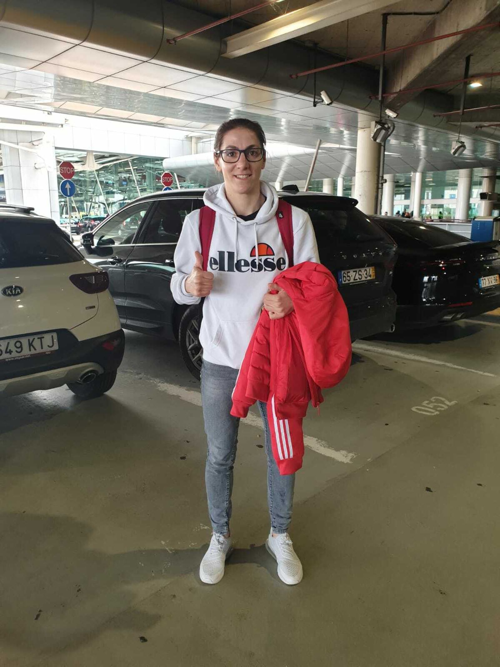 Ana Jelencic, ayer en su llegada a Sevilla.