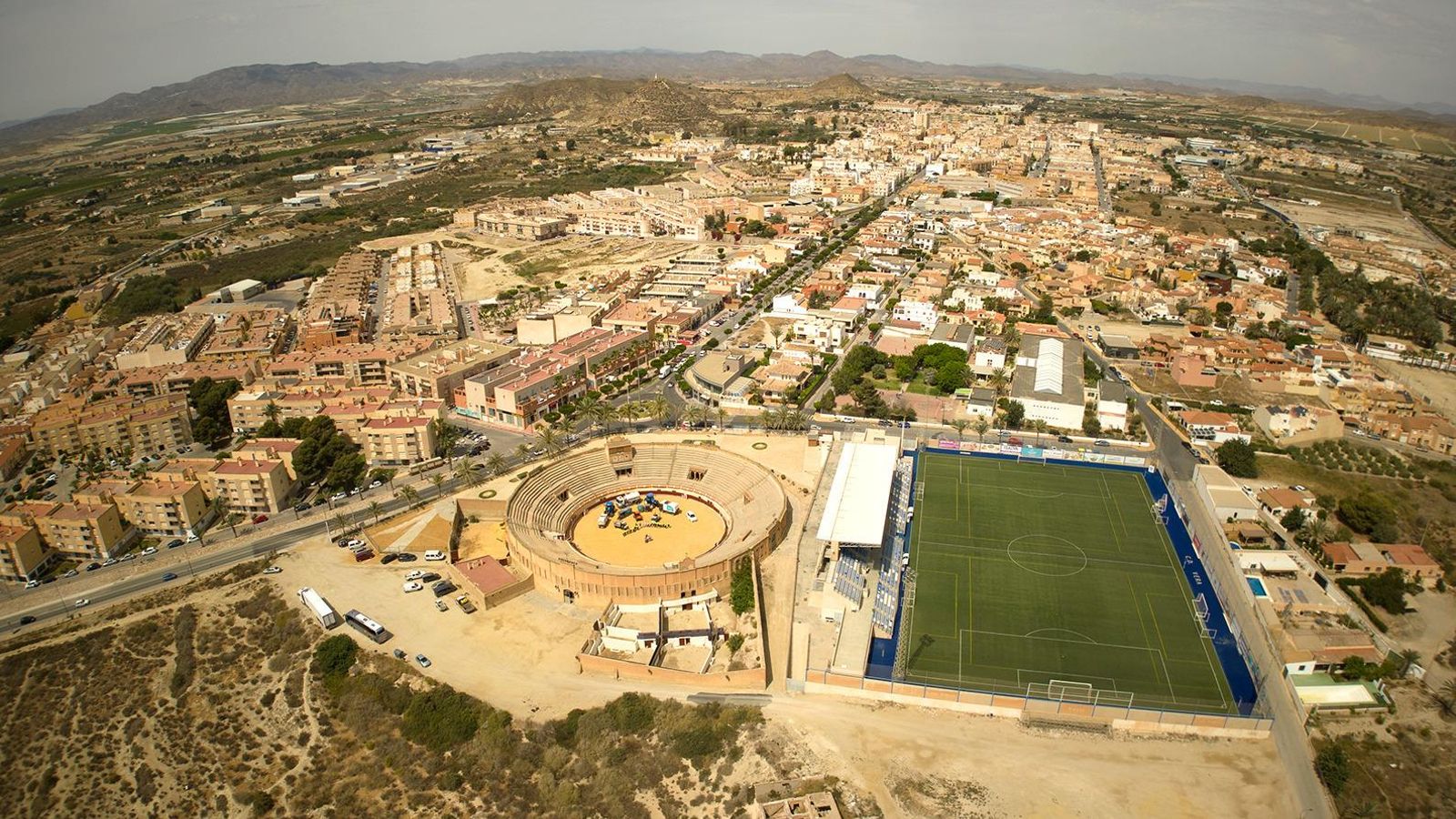 Vista aérea del término municipal de Vera, que cuenta con nuevo servicio de limpieza.