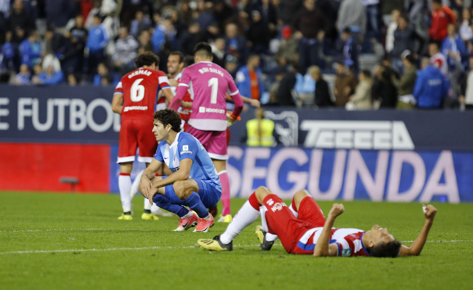 Una imagen tras el Málaga CF-Granada.