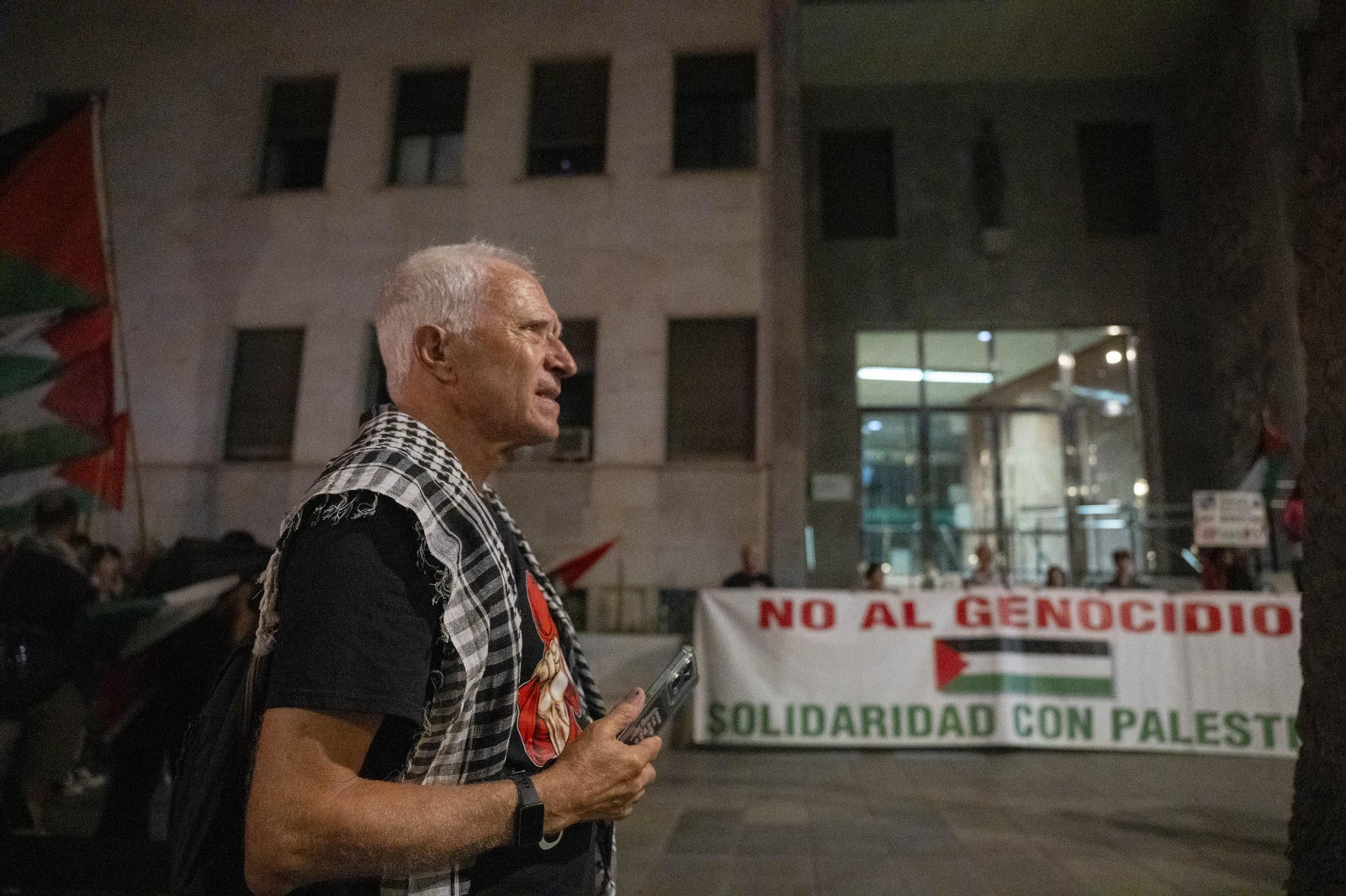 La Plataforma Almería por Palestina se manifiesta por la situación en Gaza, en imágenes
