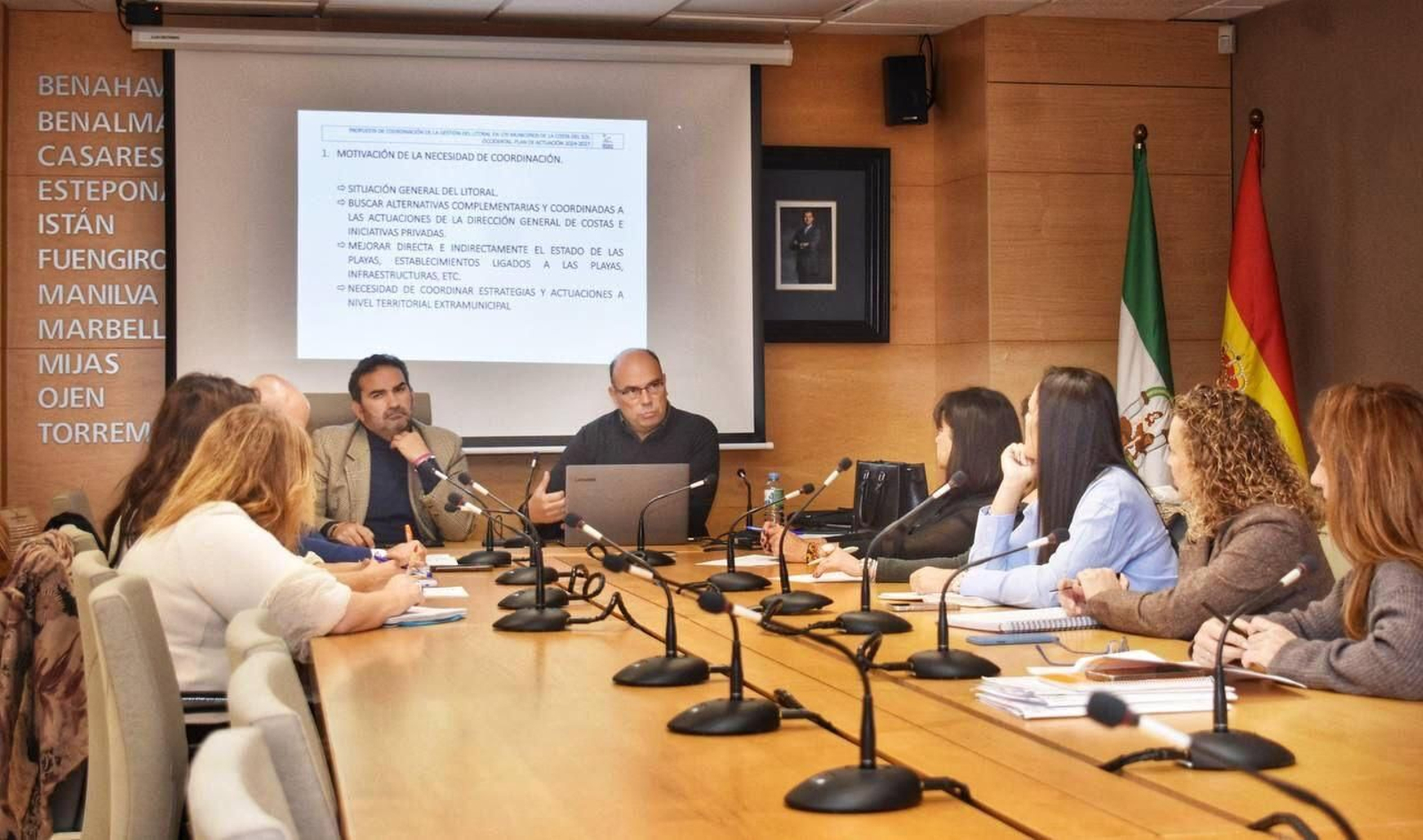 La reunión mantenida hoy en la Mancomunidad.