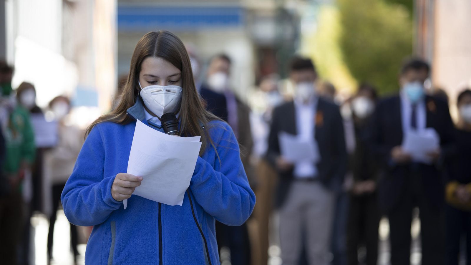 Lectura del manifiesto en el Regina Mundi de Granada.